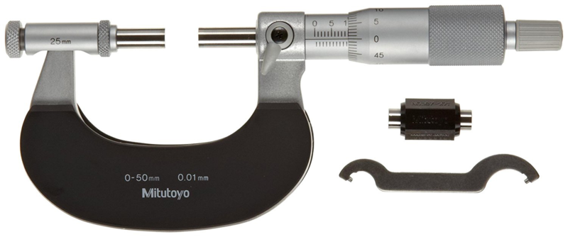 Outside Micrometer <br> 104-171 <br> 0-50mm/0.01mm